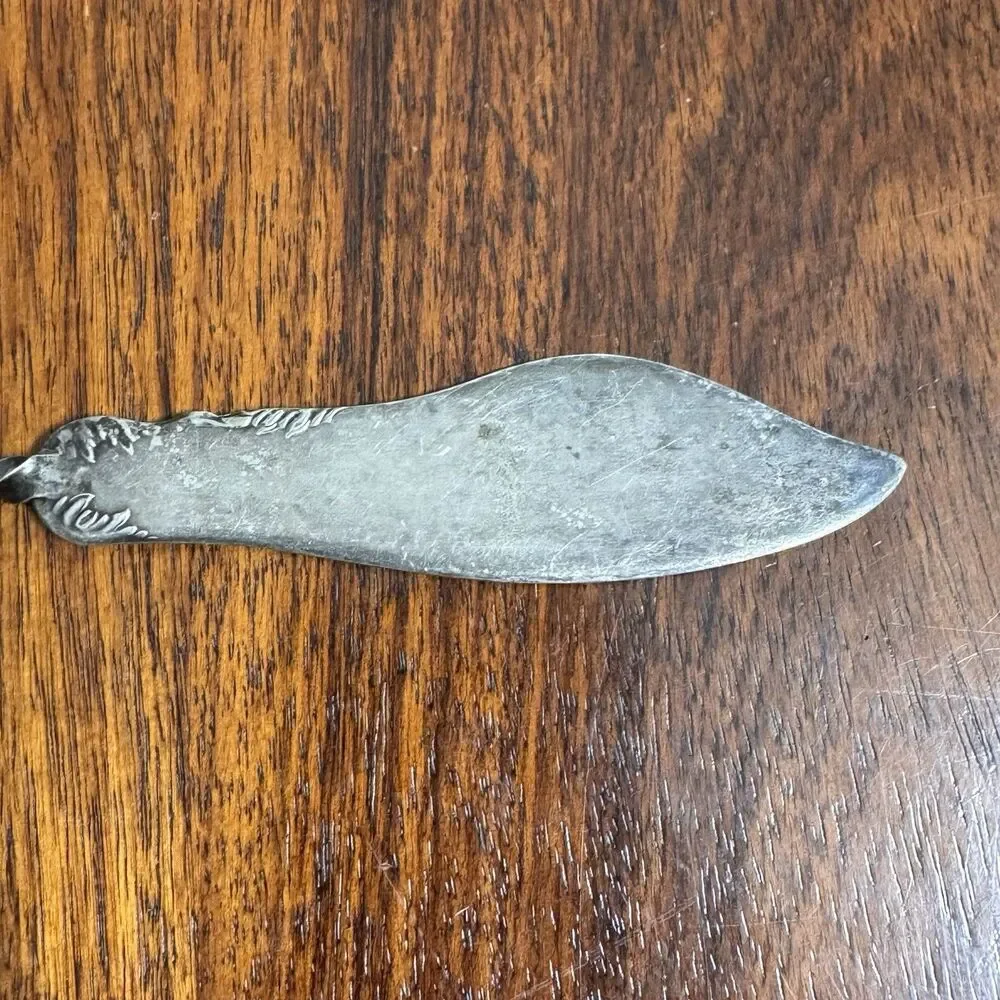 Antique 1881 Rogers A1 Silverplate La Vigne Grape Twisted Master Butter Knife